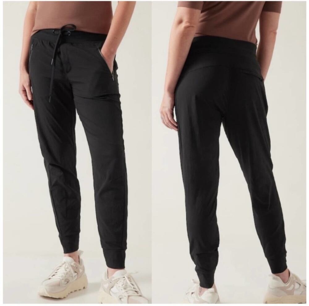 Athleta Pants Womens 4 Black Trekkie North Jogger Drawstring Athletic Active Gym